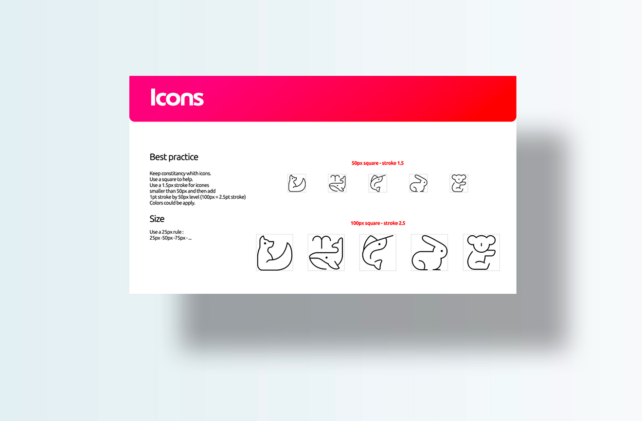 icons width in the design system
